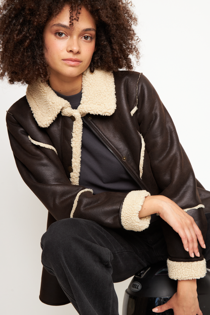 Chaqueta Nivara Reciclada Café Mujer