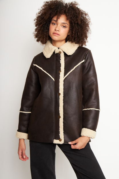 Chaqueta Nivara Reciclada Café Mujer