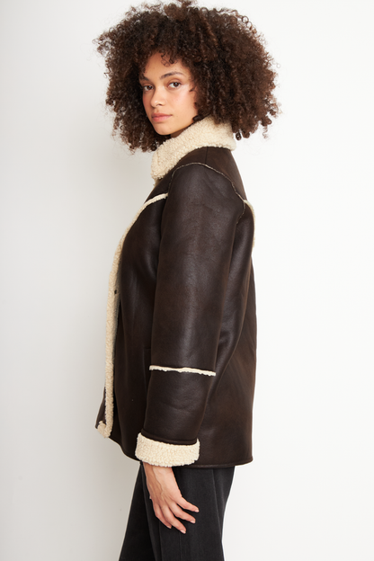 Chaqueta Nivara Reciclada Café Mujer