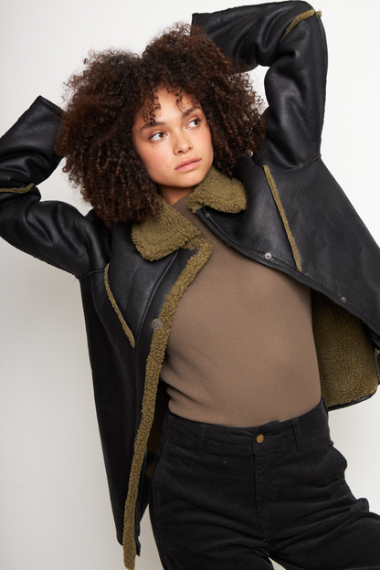 Chaqueta Nivara Reciclada Negro Mujer