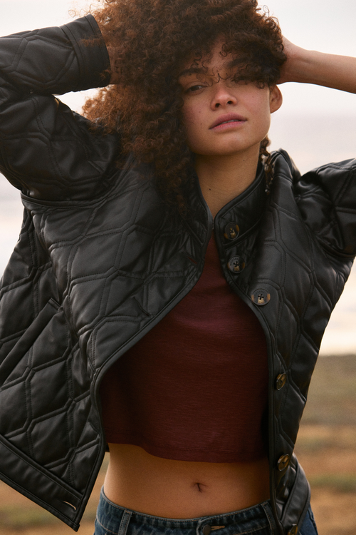Chaqueta Oraya Reciclada Negra Mujer
