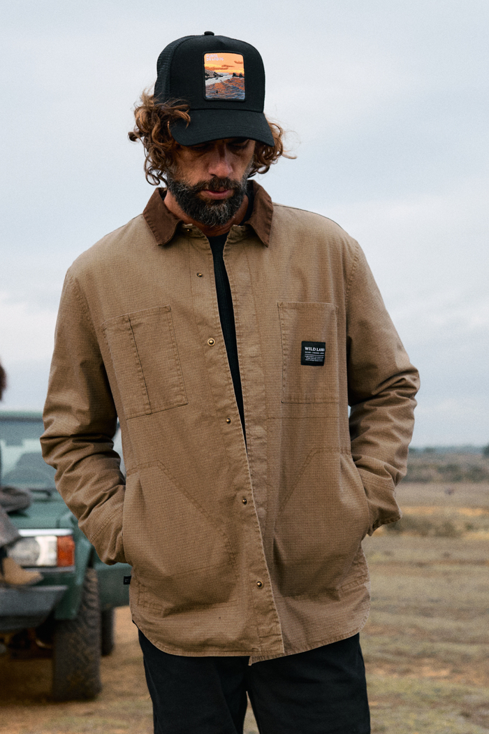 Chaqueta Roble Ripstop Orgánica Café Hombre