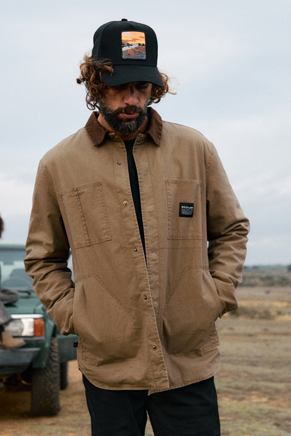 Chaqueta Roble Ripstop Orgánica Café Hombre