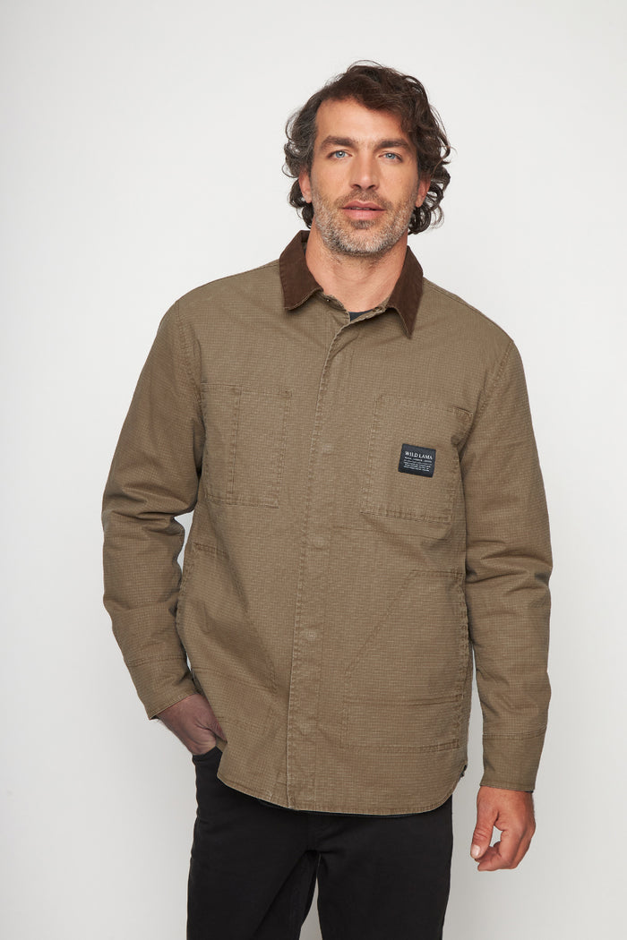 Chaqueta Roble Ripstop Orgánica Café Hombre