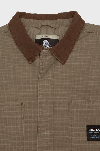 Chaqueta Roble Ripstop Orgánica Café Hombre