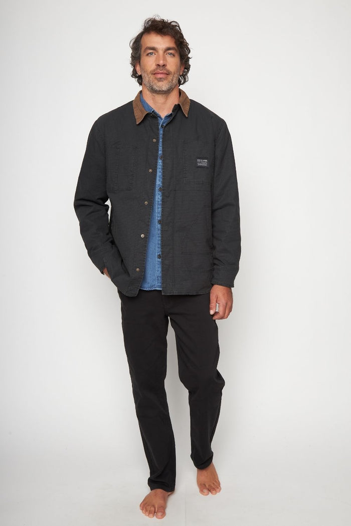Chaqueta Roble Ripstop Orgánica Negra Hombre
