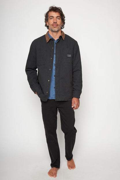 Chaqueta Roble Ripstop Orgánica Negra Hombre