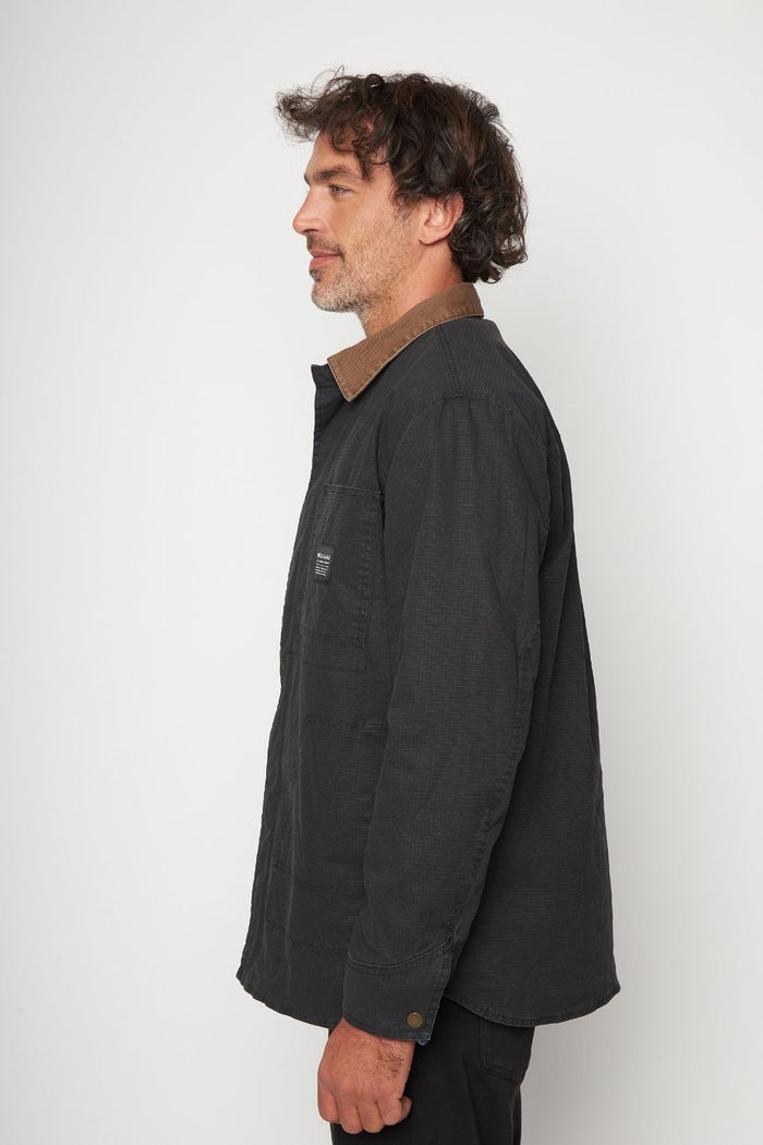 Chaqueta Roble Ripstop Orgánica Negra Hombre