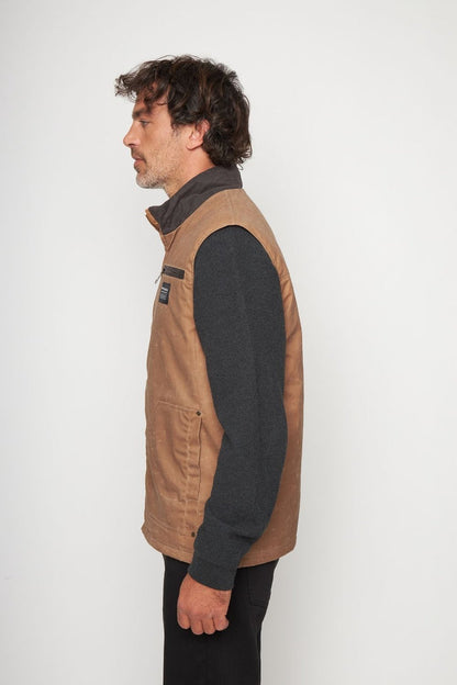 Chaqueta Sin Mangas Polko Wax Reciclada Camel Hombre