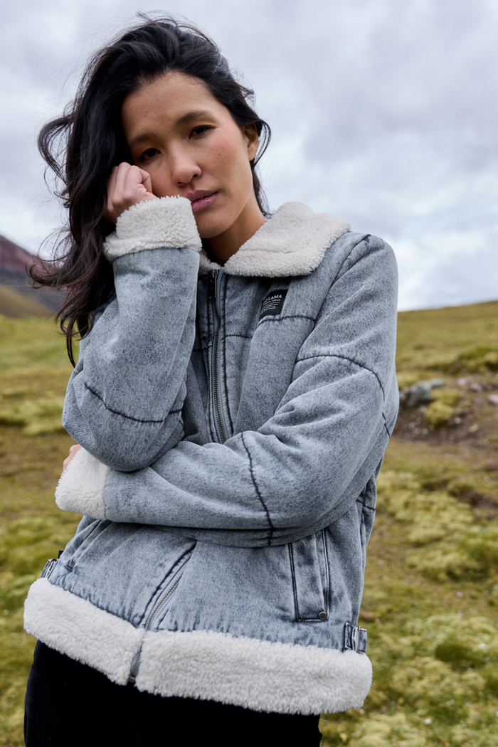Chaqueta Sur Puffa Orgánica Denim Mujer