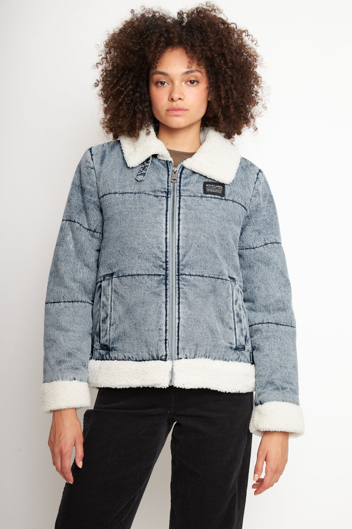 Chaqueta Sur Puffa Orgánica Denim Mujer