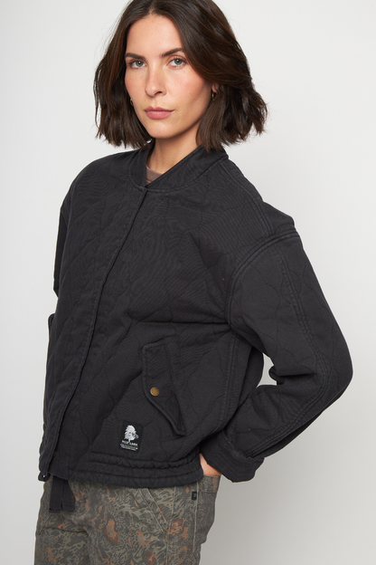 Chaqueta Zepa Orgánica Negra Mujer
