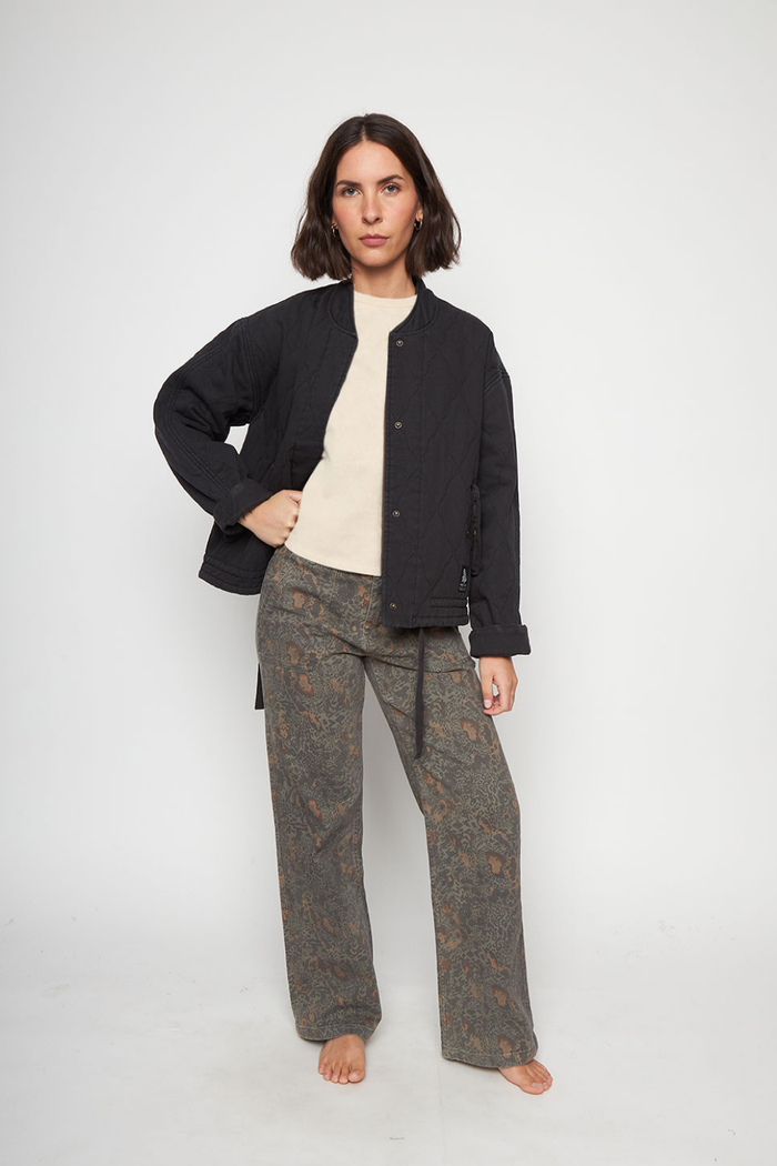 Chaqueta Zepa Orgánica Negra Mujer