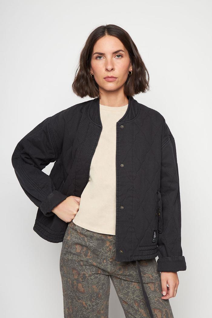 Chaqueta Zepa Orgánica Negra Mujer