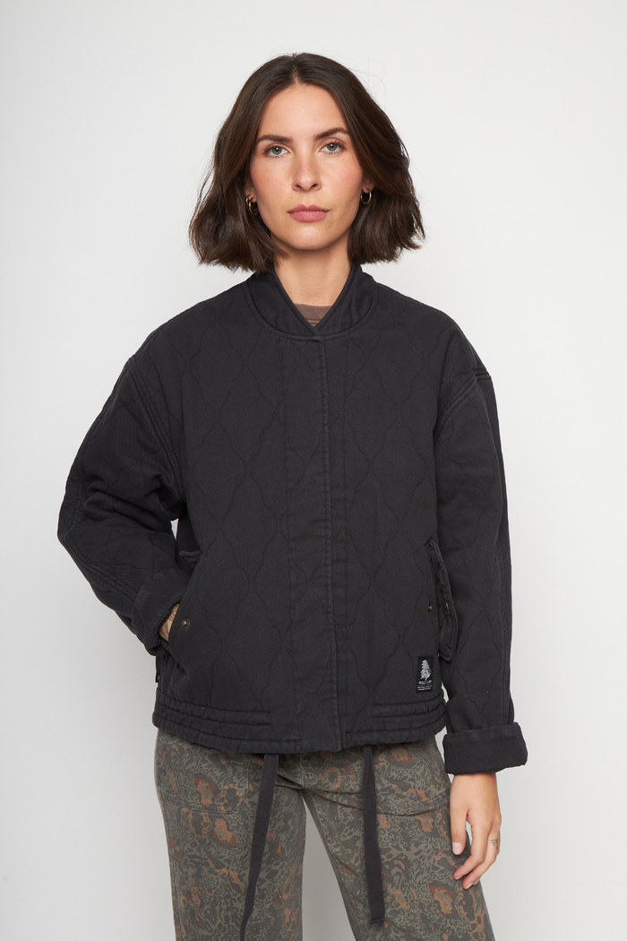 Chaqueta Zepa Orgánica Negra Mujer