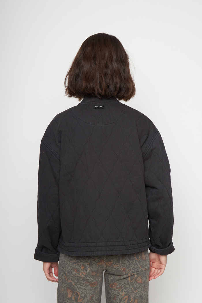 Chaqueta Zepa Orgánica Negra Mujer