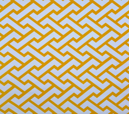 China Seas Fabric: Aga - Custom Taxicab on White Linen / Cotton