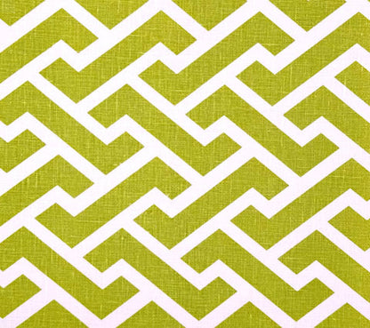 China Seas Fabric: Aga Reverse - Custom Pistachio on Tinted 100% Linen
