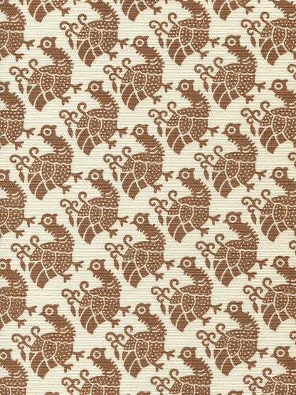 China Seas Fabric: Dunmore - Custom Tobacco on Tinted Belgian Linen / Cotton