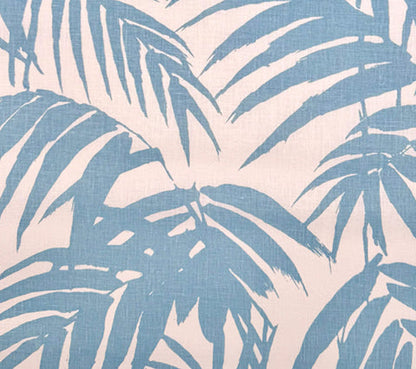 China Seas Fabric: Martinique - Custom Tufts Blue on White 100% Linen