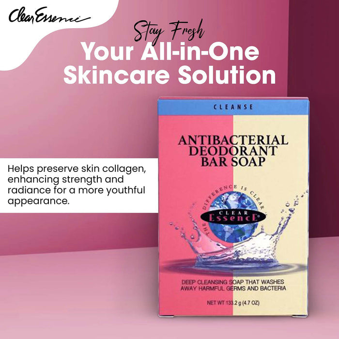 Clear Essence Antibacterial Deodorant Bar Soap 4.7oz/ 133.2g