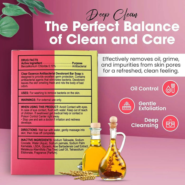 Clear Essence Antibacterial Deodorant Bar Soap 4.7oz/ 133.2g