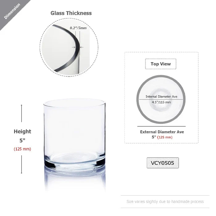 Clear Cylinder Vase - Image