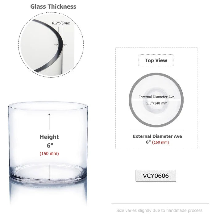 Clear Cylinder Vase - Image