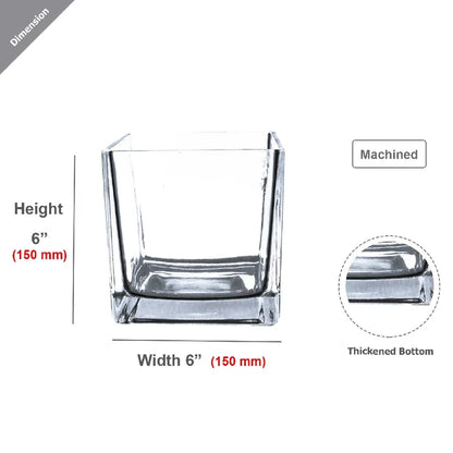 Clear Floral Cube Vase Apron - Image