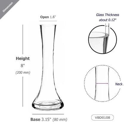 Clear Glass Round Bud Vase Stem - Image