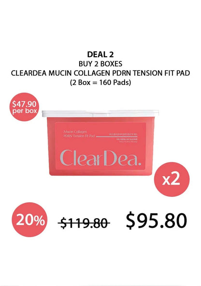 (BUY 2) CLEARDEA MUCIN PDRN TENSION FIT PAD