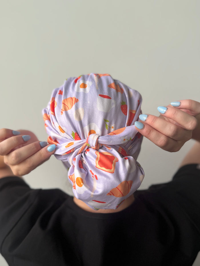 CloudCaps Scrub Cap | Breakfast Foods