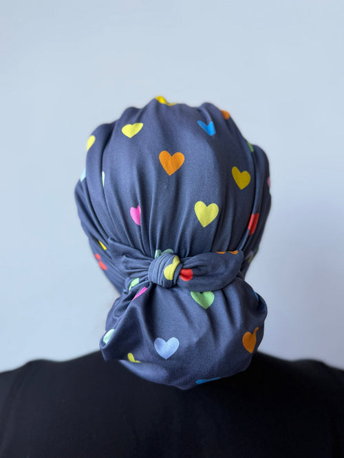 CloudCaps Scrub Cap | Colorful Hearts
