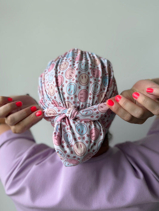 CloudCaps Scrub Cap | Smiley Stars