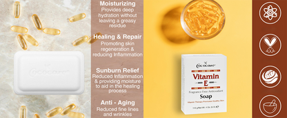 Cococare Vitamin E Fragrance Free Antioxidant Soap 4oz/ 113g