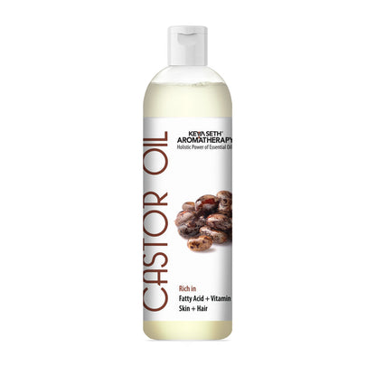 Cold Pressed Pure Castor Oil For Skin & Hair, Rich in Fatty Acid, Vitamin E - Keya Seth Aromatherapy