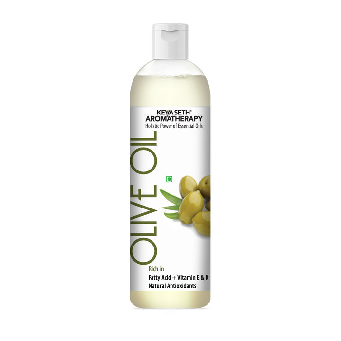 Cold Pressed Pure Olive Oil for Face, Body & Cooking Rich in Vitamin E & K - Keya Seth Aromatherapy