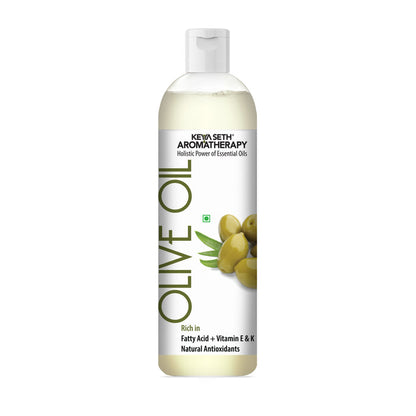 Cold Pressed Pure Olive Oil for Face, Body & Cooking Rich in Vitamin E & K - Keya Seth Aromatherapy
