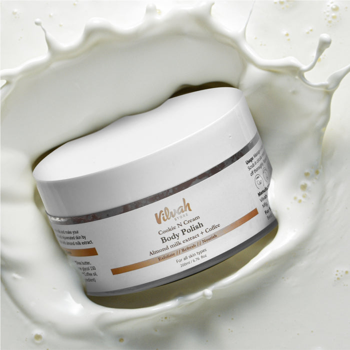 vilvah cookie n cream body polish
