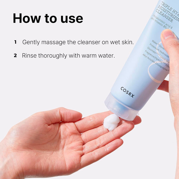 Cosrx Hydrium Triple Hyaluronic Moisture Cleanser 5.07oz/ 150ml