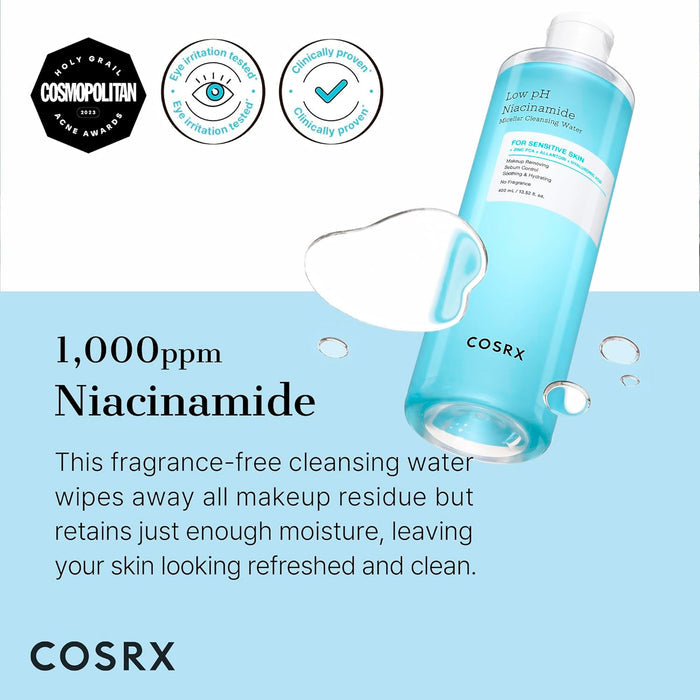 Cosrx Low pH Niacinamide Micellar Cleansing Water 13.5oz/ 400ml