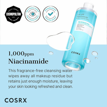 Cosrx Low pH Niacinamide Micellar Cleansing Water 13.5oz/ 400ml