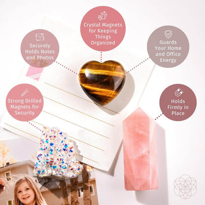 Crystal Fridge Magnets - Trio of Protection & Comfort