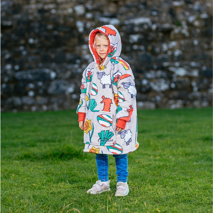 'Cwtchie' - Child's Welsh Patterned Hoodie (Small)