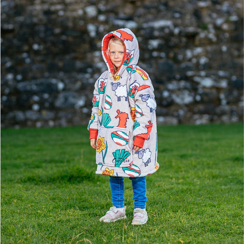 'Cwtchie' - Child's Welsh Patterned Hoodie (Small)