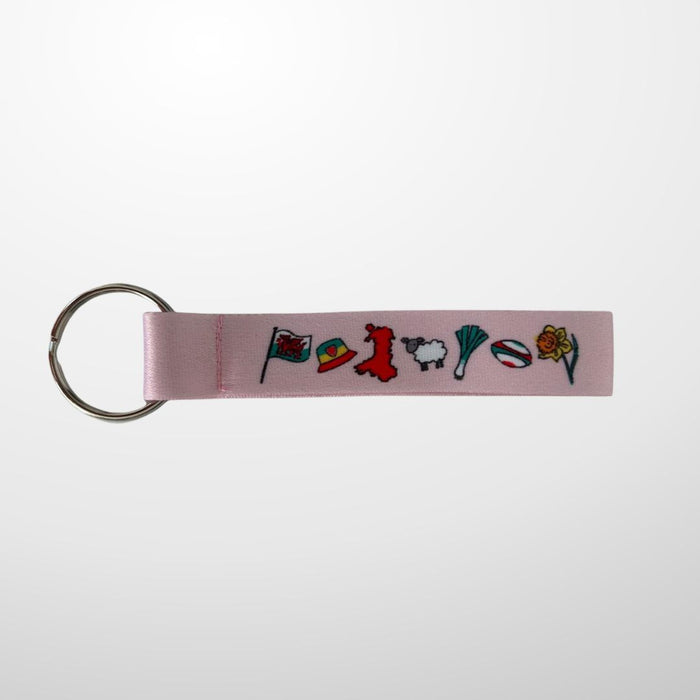 'Cwtchie' Wales Keyring (Pink)