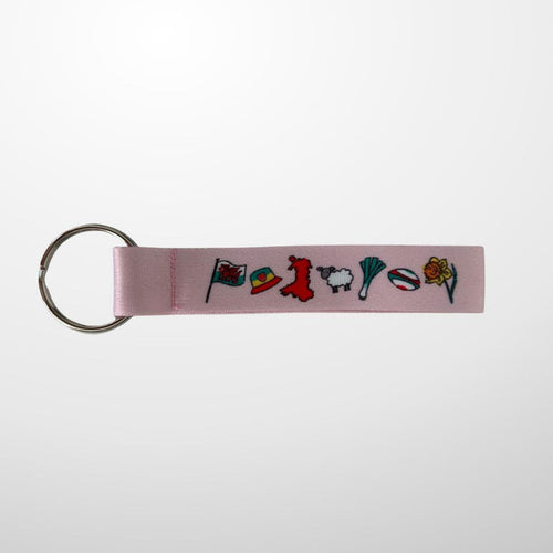 'Cwtchie' Wales Keyring (Pink)