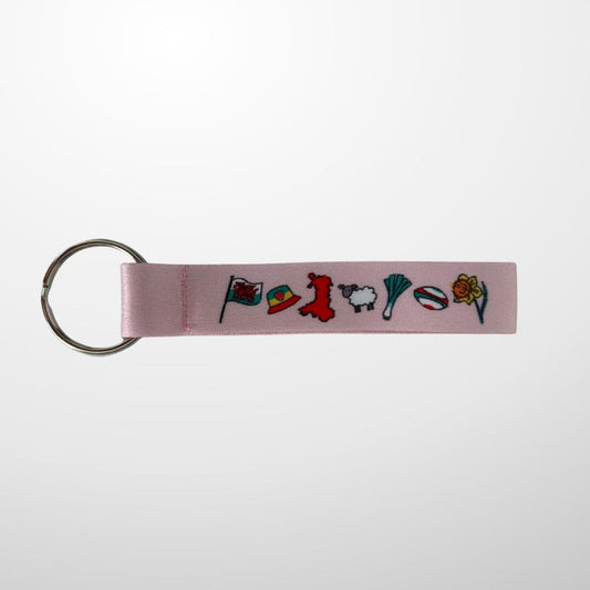'Cwtchie' Wales Keyring (Pink)