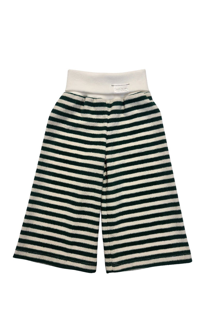Danny Wide Leg Pants | Jungle Green Stripes Pants Kid's Stuff [Trucs d'enfants]