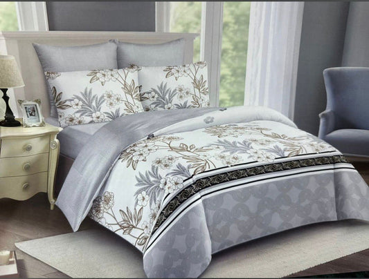 Dark Floral Leaf Duvet Set – 5x6